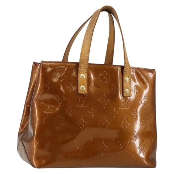 LOUIS VUITTON Monogram Vernis Reade PM Hand Bag Bronze